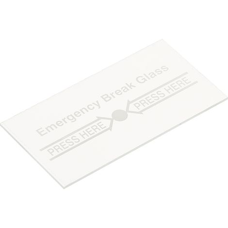Verre de rechange PW-C1/verre POUR boutons de déverrouillage d'urgence (1/2)