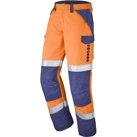 Pantalons Bayo Atex HV 320 XP et Escorial Atex HV 300 XP - Cepovett - Orange fluo / marine - modèle Escorial - T0