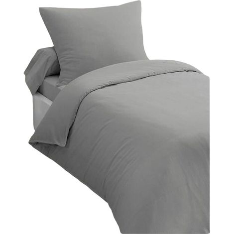 Set di copripiumino HOME LINGE PASSION Grigio chiaro Ala francese 2 Pezzi (1/3)