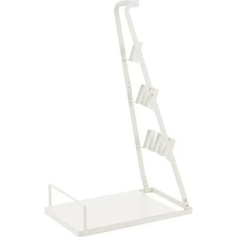 Support de rangement compatible avec les aspirateurs à main Bosch Série 4 Flexxo 28 V et Série 6 Athlet 20 V - blanc (1/2)