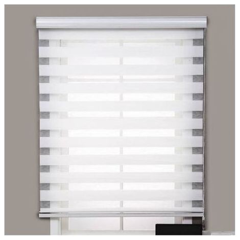 Stores occultants imperméables double couche, résistants aux perforations, pour salle de bain, balcon, chambre, 50 x 120 cm, blancs, installation facile