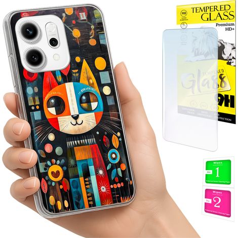 Custodia per Oppo Reno 14F / 14 FS 5G, cover posteriore con foto e vetro. (1/5)