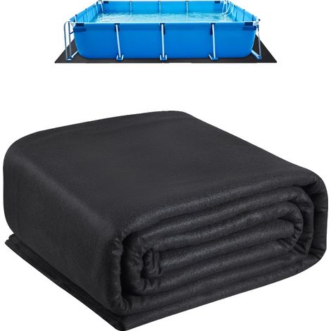 Alfombra protectora ovalada para piscinas VEVOR, 4,5 x 9,1 metros, extra gruesa, geotextil reciclado, prolonga la vida útil del revestimiento, rectangular de 3,6 x 7,3 metros. (1/2)