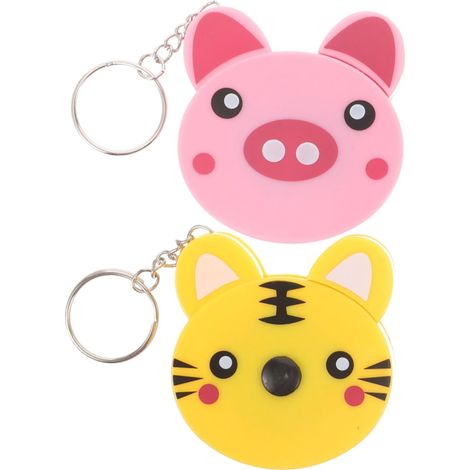 Lot de 2 mètres ruban rétractables avec porte-clés, motif animal (1/5)