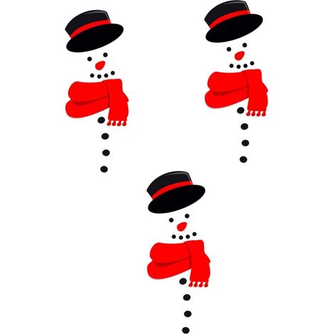 Lot De 3 Décorations De Noël Uniques en Forme De Bonhomme De Neige pour Porte De Réfrigérateur (1/5)
