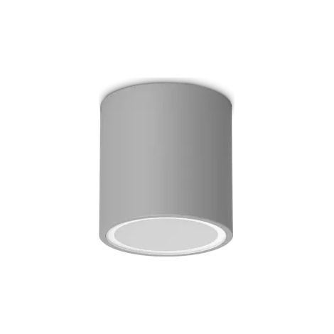 Ideal Lux Lampada da soffitto moderna Techo 1 luce GU10 IP54 grigio metallo/vetro