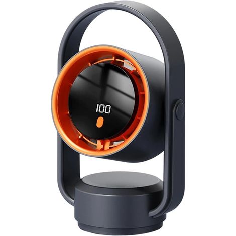 Mini ventilador portátil, silencioso, ajustable 180°, 3,5 m/s, carga USB-C, con pantalla digital – para oficina, dormitorio, estudio (1/5)