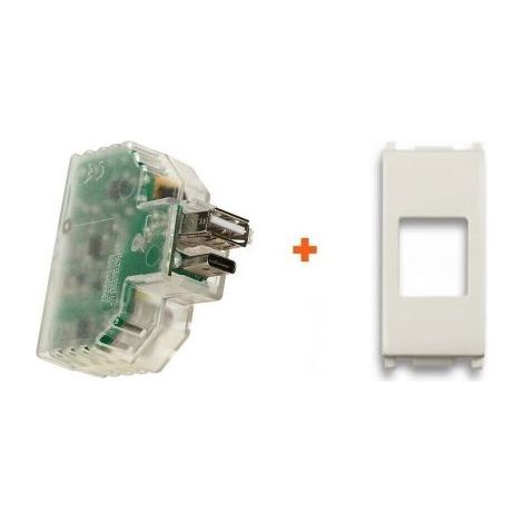 Fanton caricatore USB A+C incasso compatibile Vimar Plana Bianco - 82893-PB