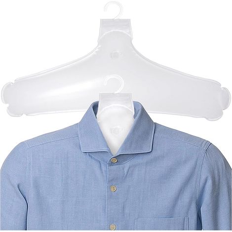Inflatable Travel Clothes Hangers, Set of 2, White (1/5)