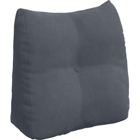 Coussin de Dos Gris foncé 45 x 24 x 50 cm Velours (1/5)