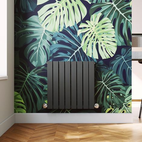 ELEGANT 600 x 600 mm Horizontal Column Designer Radiator Anthracite Double Flat Panel Radiator Heater (1/5)