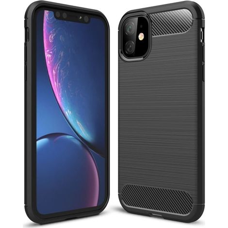 Cover in fibra di carbonio per iPhone 11 nera