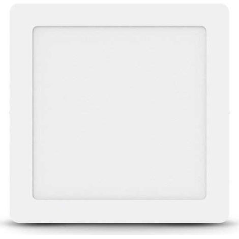 Plafonnier LED 220x220 mm -18W - 3000K blanc chaud - Carré (1/5)
