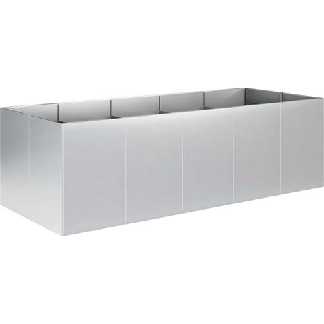 Cache-pot de jardin Argenté 200 x 80 x 60 cm Acier galvanisé vidaXL (1/5)