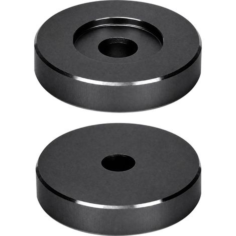 Adaptateur de Platine Vinyle Noir, Adaptateur de Platine Vinyle, Adaptateur de Platine Vinyle 45 TR/Min, Feuille de Conversion à Grand Trou, Adaptateur de Pince en Vinyle Noir (1/5)