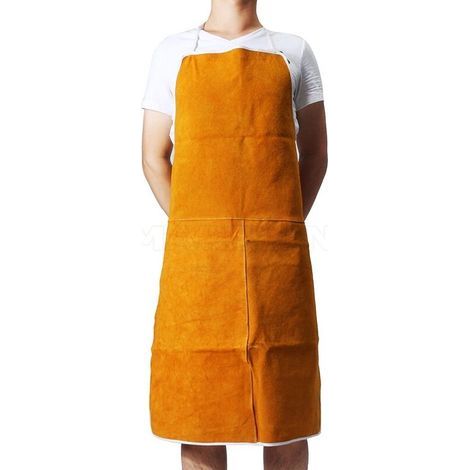 Tabliers en cuir de vache thermo-isolant, Protection pour soudeurs, forgeron, résistant au feu, vêtements de Protection (1/5)