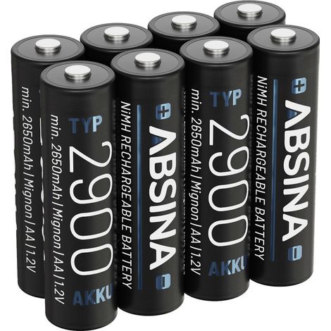Absina  Mignon (AA)-Akku NiMH  1.2 V 8 St.