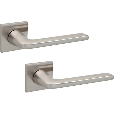 Manija de puerta redonda de satén delgada, moderna y minimalista SAO (1/4)