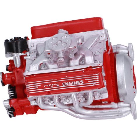 Modèle voiture moteur V8 résine construction – Ornement affichage bureau maison déco ados adultes rouge, décoration (1/5)