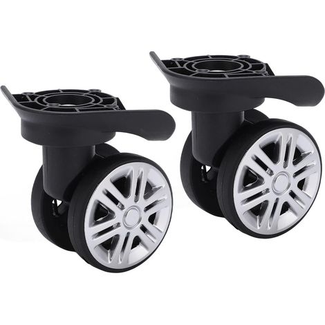 1 par de ruedas giratorias para maleta, ruedas giratorias de repuesto A66, ruedas silenciosas de doble fila, accesorios para maletas y equipaje. (1/5)