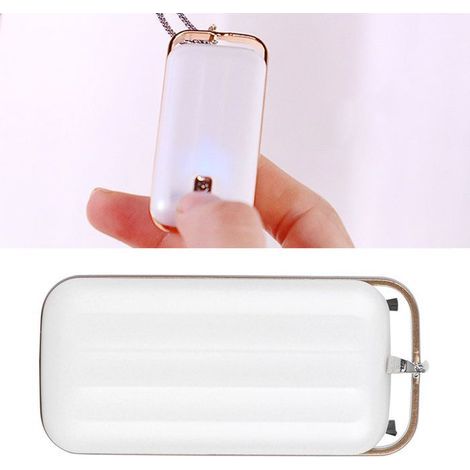 BelleRise - Mini purificateur d'air portable à ions négatifs – couleur blanc nacré – pour usage quotidien, bureau, transport (1/5)