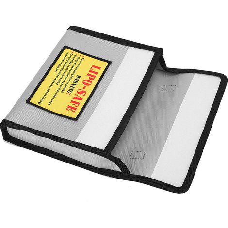 Sac de sécurité ignifuge argenté pour batteries lithium Ya2011, protection anti-explosion avion. (1/5)