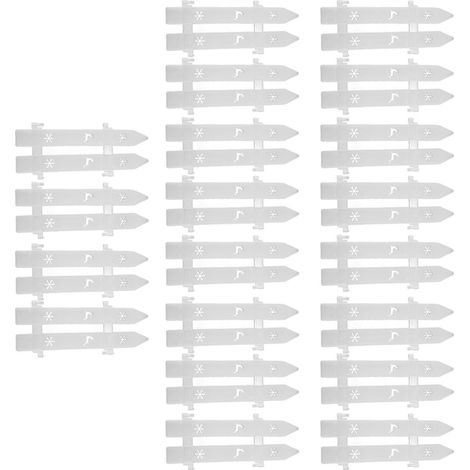 Clôture décorative d'arbre de noël, 20 pièces, barrière en plastique blanc pour animaux de compagnie, pour la maison, le jardin, la fête de mariage (1/5)