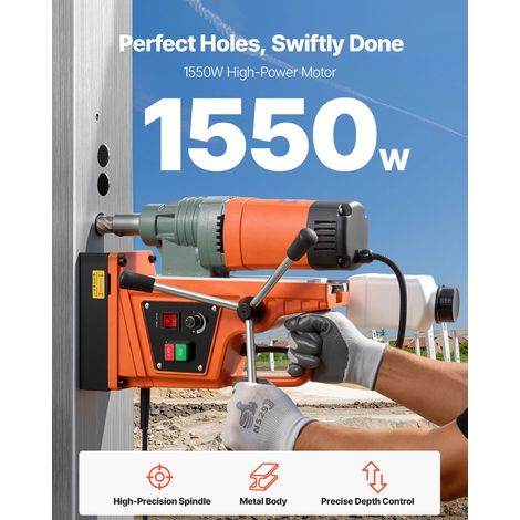 Perceuse Magnétique, Moteur 1550 W, Perceuse à Colonne Portable, Diamètre de Carottage 50 mm, Force Magnétique 13000 N, Vitesse de… (1/5)