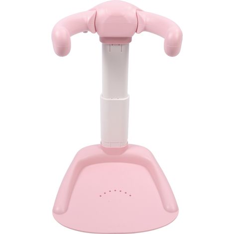 Tour de bain Baby Hug pour bébé, facile à installer, avec base antidérapante réglable et support de bain rose. (1/5)