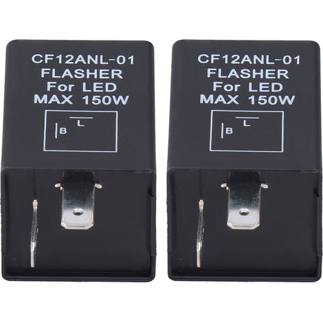2 Stück LED-Blinker, 2-poliges elektronisches Relais, normalerweise offen, Kfz-Blinker, 12 V DC (1/5)