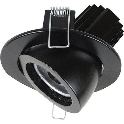 Empotrable techo tilt MINI LUNA Adjustable Round LED COB 4.70W 650lm(447lm) CRI90 2700K 50º Negro