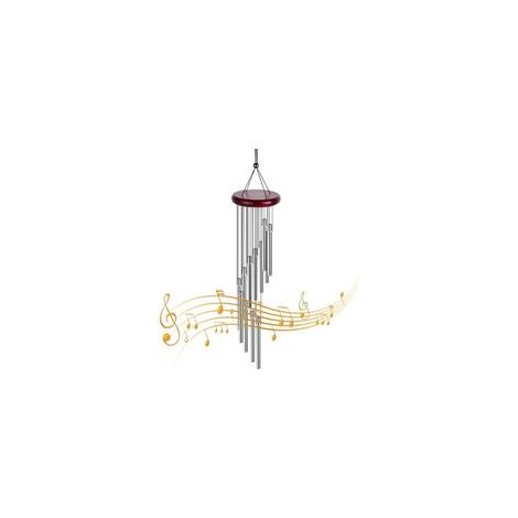 Campanillas de viento para exteriores, de madera maciza y tubo de aluminio, con melodías naturales. Campanillas de viento musicales para jardín, patio, porche, balcón, decoración del hogar y regalos p