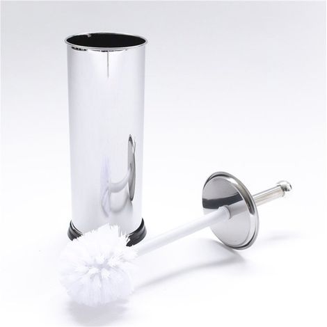 Porta scopino WC + scopino WC in acciaio inox
