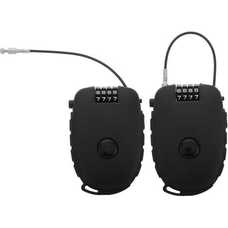 Antivol de vélo portable à câble en acier rétractable, lot de 10, léger et flexible. (1/5)
