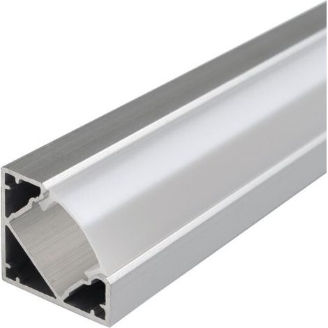 canalina per strip led '5103' 19x19 mm, larghezza interna max. 12,1 mm - barra 2 mt