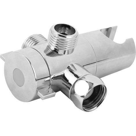 Robinet inverseur de douche multifonction G1/2 à 3 voies avec support de pommeau de douche - Accessoire de salle de bain (Type 1) (1/5)