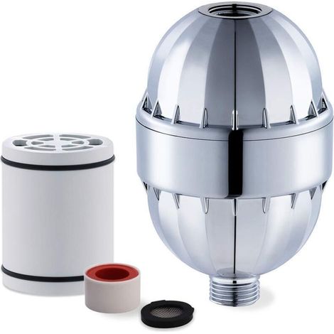 BEBUSINGOTO 15-stufiger Duschfilter, Duschkopffilter, hocheffizienter Duschwasserfilter zum Entfernen von hartem Wasser, Chlorfluorid und Schwermetallen