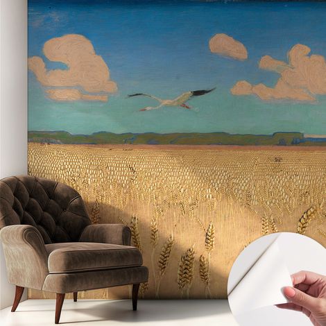 Fotomurale adesivo - Carta da parati adesiva - per la cucina camera da letto per la soggiorno - Campo di grano 250x250 cm (1/5)