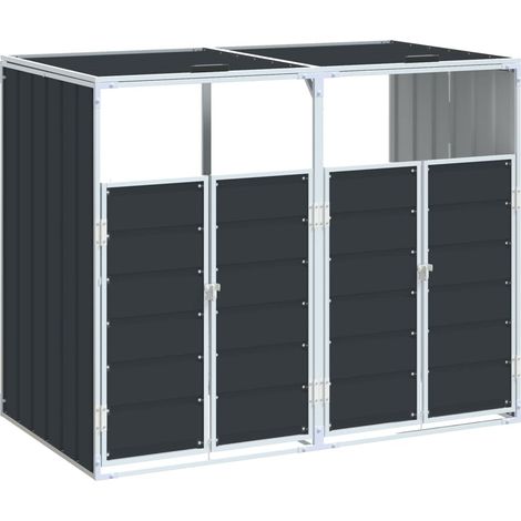 Maison Exclusive - Mülltonnenbox für 2 Tonnen Anthrazit 144x81x11