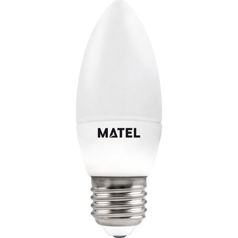 Ampoule bougie LED en métal dimmable 7w e27 chaude