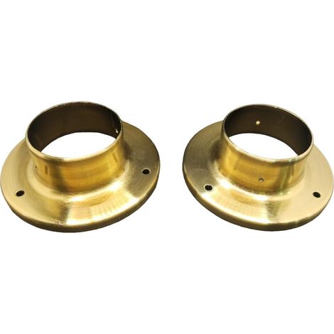 Par de embellecedores metalicos para perfil flexible circular de 40mm de diametro