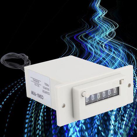 Compteur électromagnétique CSK6-YKW, compteur d'impulsions électronique à 6 chiffres, 12 V CC (1/5)