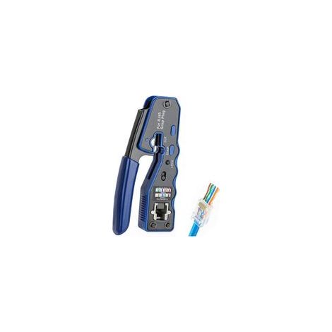 Pince à sertir cosse,Pince à sertir RJ45, Testeur de Réseau, Pince à dénuder, Installation Professionnelle de Réseau,Pince à Sertir Outil Sertissage RJ45 Pince Sertir Traverser Pour Réseau Ethernet RJ (1/4)