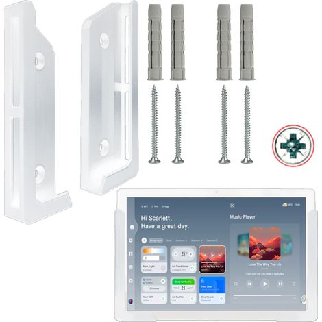 Soporte de pared para tablet de 120 mm, color blanco (izquierdo y derecho) (1/5)
