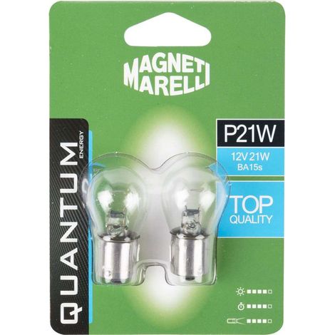 QUANTUM ENERGY Magneti Marelli P21W coppia di lampadine auto 12V 21W attacco (1/3)