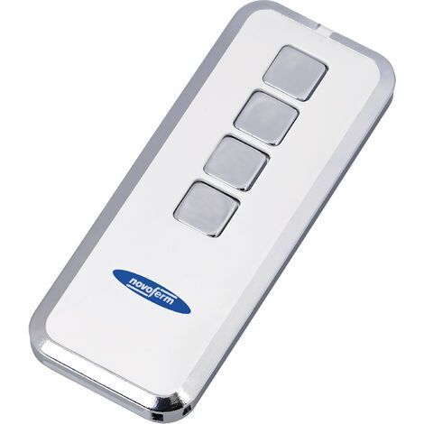 Novoferm Garagentor Handsender Mini-Novotron 524 Design, 4 Kanal, Silber / Weiß