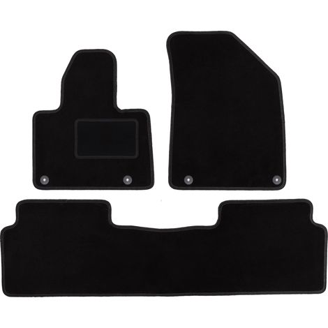 Tapis en velours noir pour : Citroën C5 III X7 liftback, berline, break, tourer (2008-2017) (1/5)