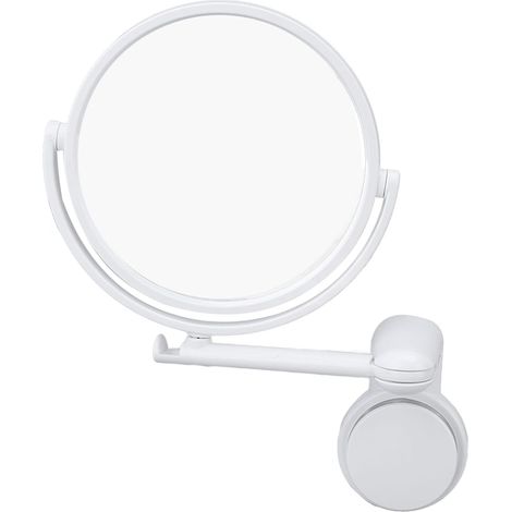 Miroir de maquillage mural rotatif à 360°, clair, sans distorsion, pliable individuellement et doté d'une ventouse. (1/5)