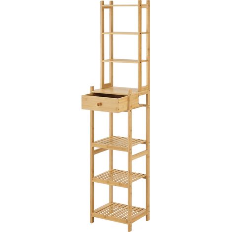 Scaffale portaoggetti a 7 livelli con cassetto 163 x 33 x 28 cm 030006994