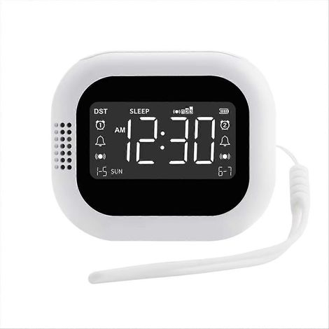 Réveil vibrant à affichage LED, rechargeable, avec bruit blanc et sons naturels, multifonction, idéal pour les étudiants. (1/5)